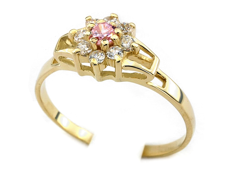 Złoty pierścionek z cyrkoniami - 70r