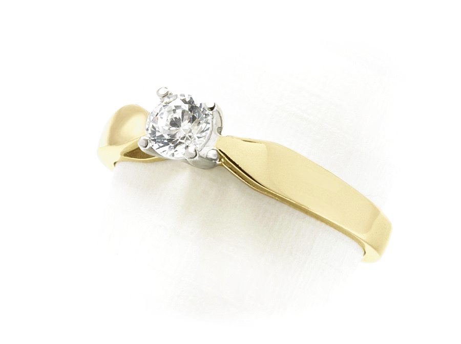 Pierścionek zaręczynowy z brylantem - 711bbr_Si_H — zdjęcie 3