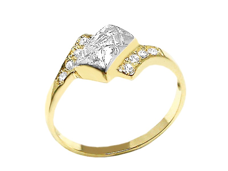 Złoty pierścionek z cyrkoniami - 7266