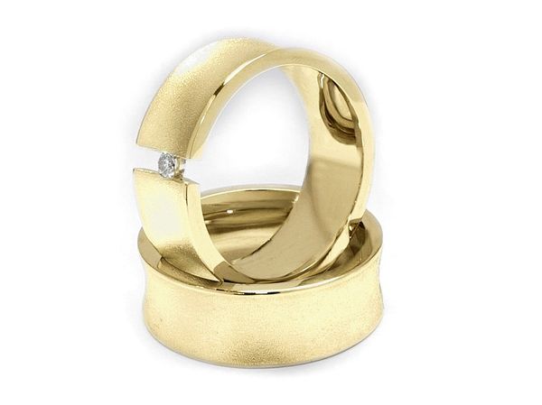 Obrączki ślubne z diamentem żółte złoto - 73205359z