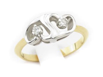 Złoty Pierścionek zaręczynowy z brylantami - 732bbr_SI_H - 1