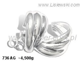 Kolczyki srebrne cyrkonie biżuteria srebro 925 - 736ag - 1
