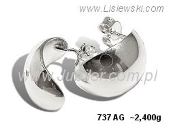 Kolczyki srebrne cyrkonie biżuteria srebro 925 - 737ag - 1