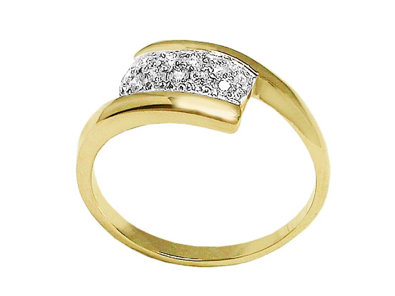 Złoty pierścionek z cyrkoniami - 7455