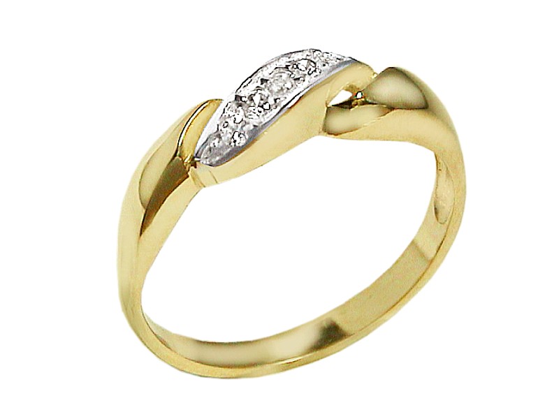 Złoty pierścionek z cyrkoniami - 7467