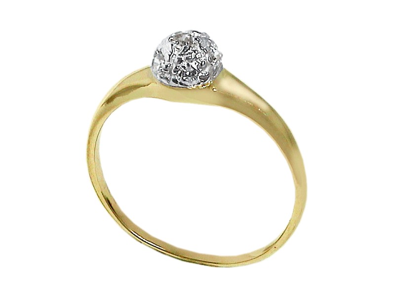 Złoty pierścionek z cyrkoniami - 7478