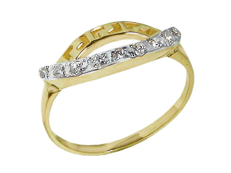 Złoty pierścionek z cyrkoniami - 7492