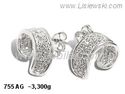 Kolczyki srebrne z cyrkoniami biżuteria srebrna 925 - 755ag