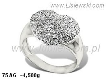 Pierścionek srebrny z cyrkoniami biżuteria srebrna - 75ag - 1