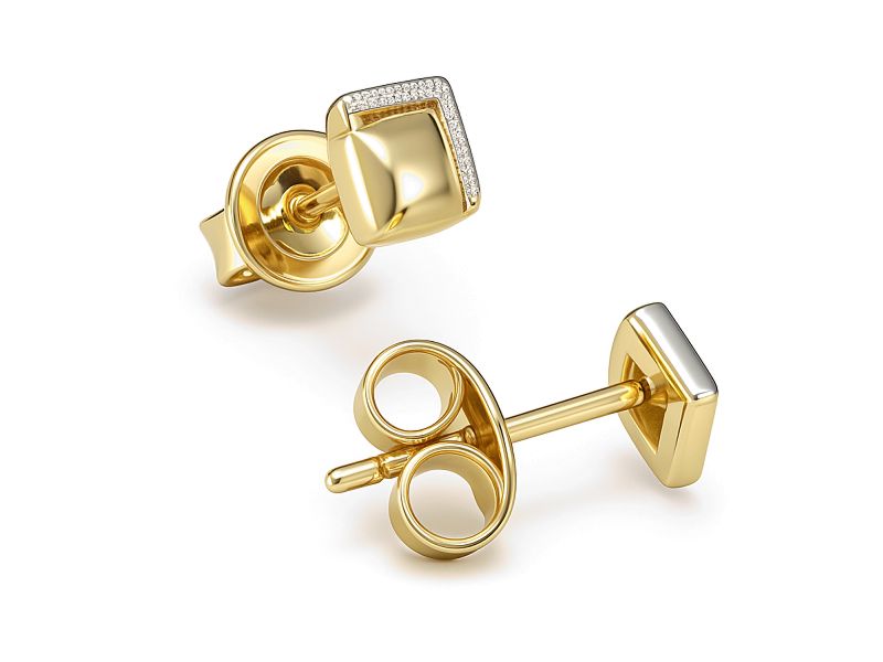 Złote kolczyki z żółtego złota - 767