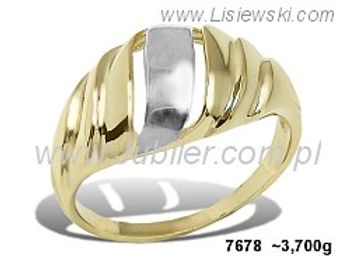 Złoty Pierścionek żółte złoto próba 585 - 7678 - 1