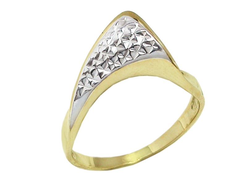 Złoty pierścionek z cyrkoniami - 7680