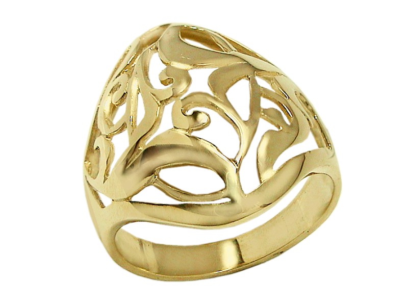 Złoty pierścionek z żółtego złota - 7695