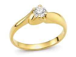 Złoty pierścionek z diamentem - 7749br_023