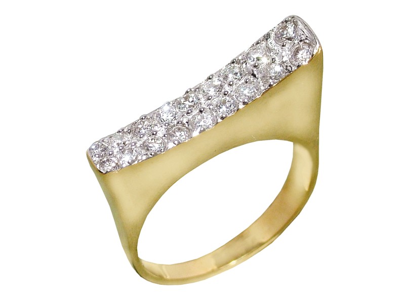 Złoty pierścionek z cyrkoniami - 7770