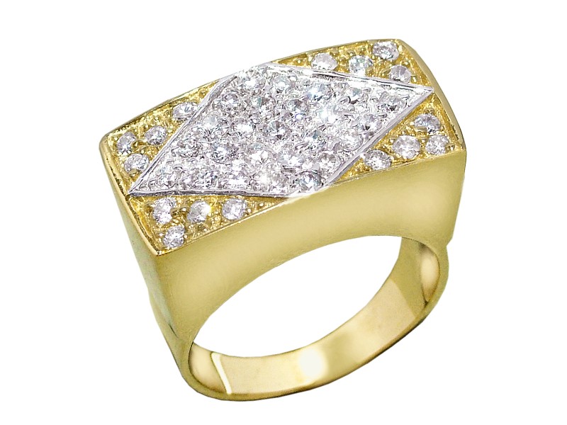 Złoty pierścionek z cyrkoniami - 7774