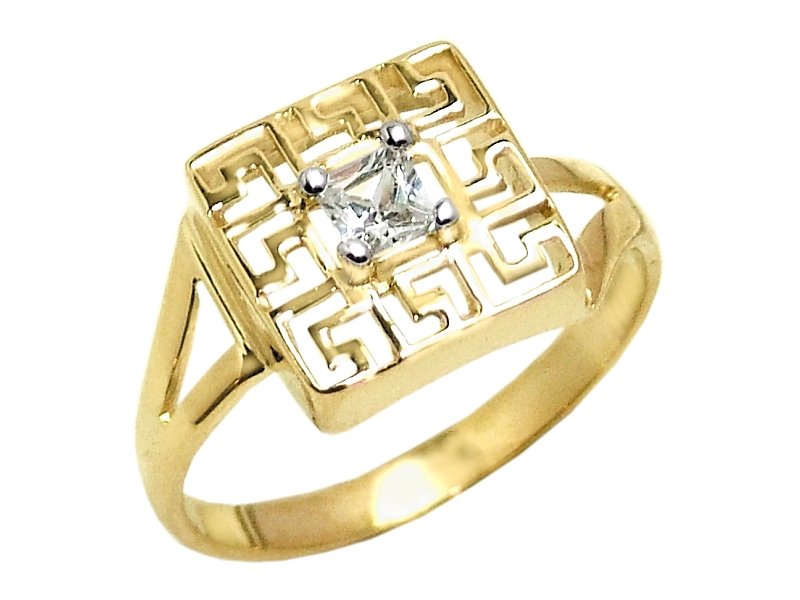 Złoty pierścionek z cyrkonią - 7801_p