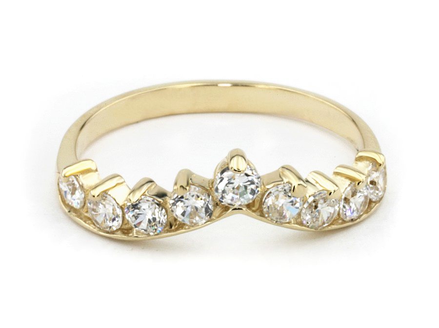 Złoty pierścionek z brylantami żółte złoto - 7835br_Vs1_H — zdjęcie 2