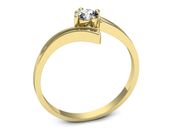 pierścionek zaręczynowy z cyrkonią żółte złoto 585 - 7840br_ - 3