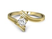 pierścionek zaręczynowy z cyrkonią żółte złoto 585 - 7840br_ - 2