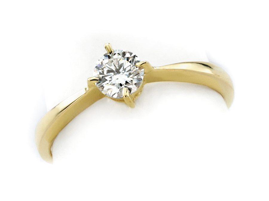 Złoty pierścionek z cyrkonią - 7841 — zdjęcie 3