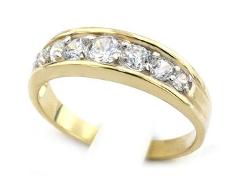 Złoty Pierścionek z brylantem na zaręczyny - 7859br_VS1_H - 1