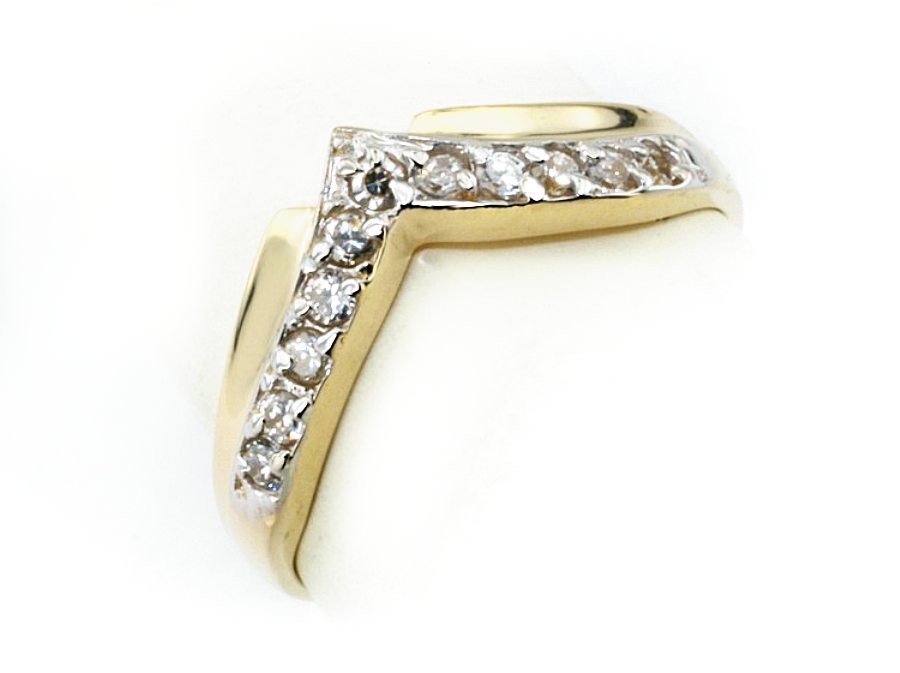 Złoty pierścionek z brylantami żółte złoto - 7861br_SI1_H — zdjęcie 3