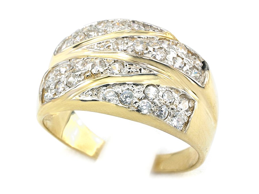 Złoty pierścionek z brylantami żółte złoto - 7883br_VS1_H