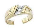 Złoty pierścionek z diamentami żółte złoto - 7885br_Si1_H