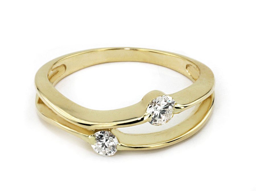 Złoty pierścionek z brylantami żółte złoto - 7897br_SI1_H — zdjęcie 2