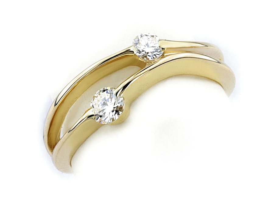 Złoty pierścionek z brylantami żółte złoto - 7897br_VS1_H — zdjęcie 3