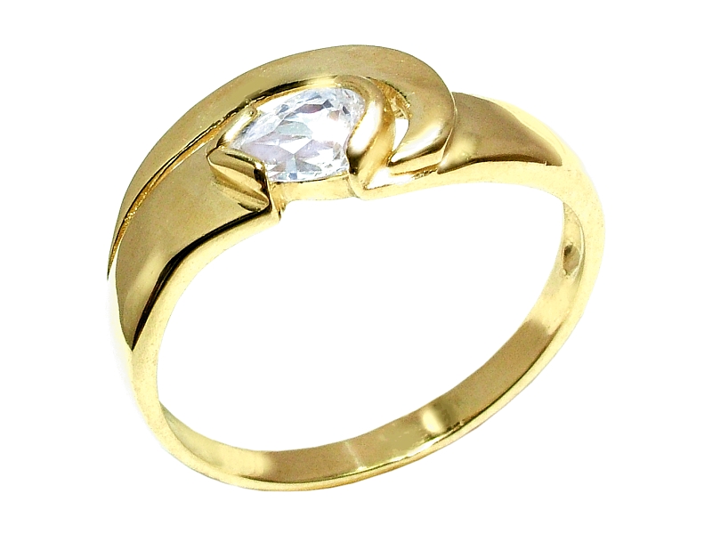 Złoty pierścionek z cyrkonią - 7900
