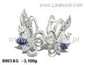 Kolczyki srebrne z cyrkoniami z szafirami biżuteria - 8003ag
