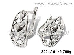 Kolczyki srebrne cyrkonie biżuteria srebro 925 - 8004ag
