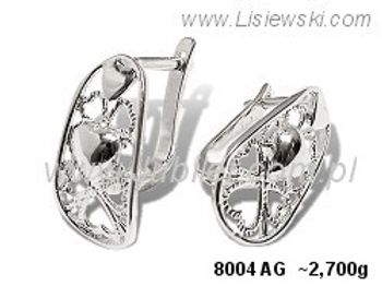 Kolczyki srebrne cyrkonie biżuteria srebro 925 - 8004ag - 1