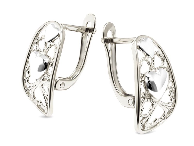 Kolczyki srebrne z cyrkoniami - 8004ag