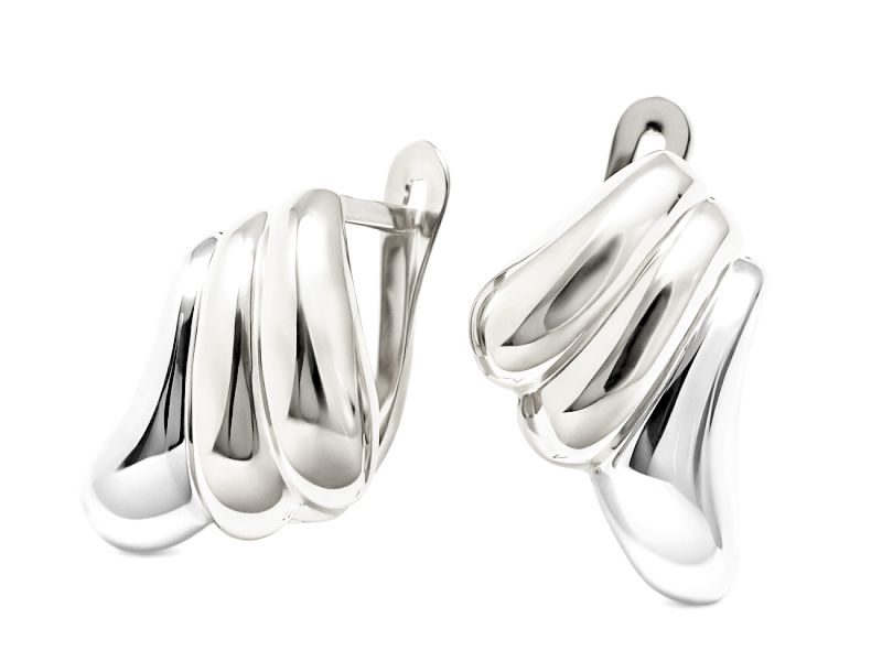 Kolczyki srebrne z cyrkoniami - 8007ag