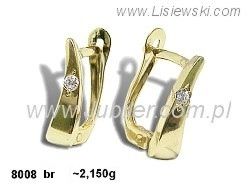 Złote Kolczyki z brylantami z żółtego złota - 8008_br