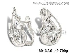 Kolczyki srebrne z cyrkoniami biżuteria srebrna 925 - 8013ag - 1