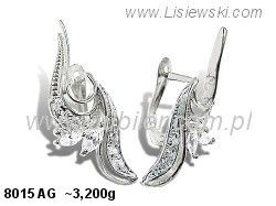 Kolczyki srebrne z cyrkoniami biżuteria srebrna 925 - 8015ag