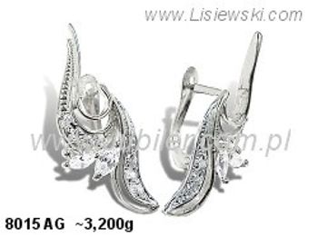 Kolczyki srebrne z cyrkoniami biżuteria srebrna 925 - 8015ag - 1