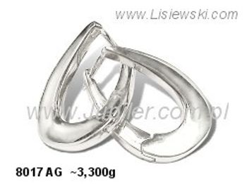 Kolczyki srebrne cyrkonie biżuteria srebro 925 - 8017ag - 1
