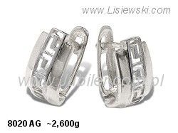 Kolczyki srebrne cyrkonie biżuteria srebro 925 - 8020ag