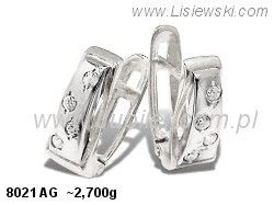 Kolczyki srebrne z cyrkoniami biżuteria srebrna 925 - 8021ag