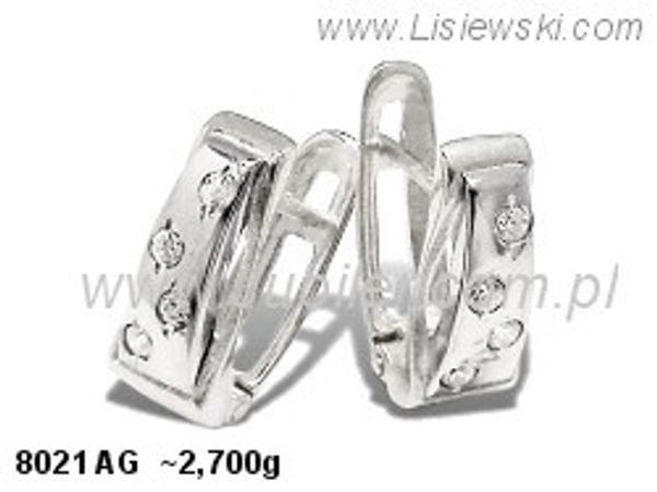 Kolczyki srebrne z cyrkoniami biżuteria srebrna próby 925 - 8021ag