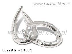 Kolczyki srebrne z cyrkoniami biżuteria srebrna 925 - 8022ag