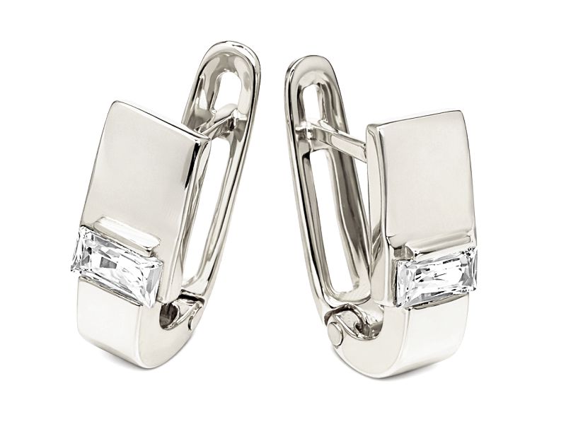 Kolczyki srebrne z cyrkoniami - 8024ag