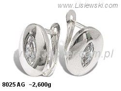 Kolczyki srebrne z cyrkoniami biżuteria srebrna 925 - 8025ag