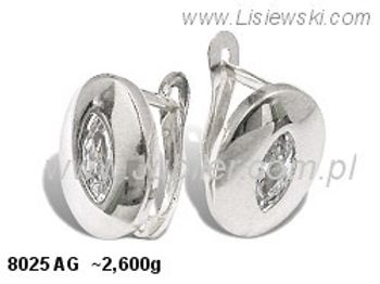 Kolczyki srebrne z cyrkoniami biżuteria srebrna 925 - 8025ag - 1