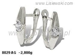 Kolczyki srebrne z cyrkoniami biżuteria srebrna próby 925 - 8029ag